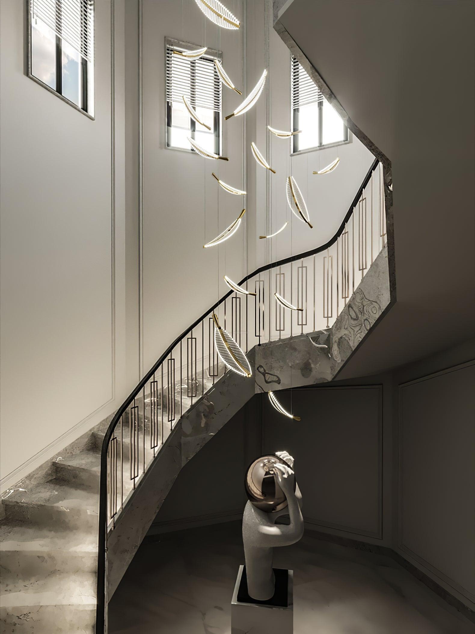 Leaf LED Chandelier ∅ 15.7″-Sylvia Space