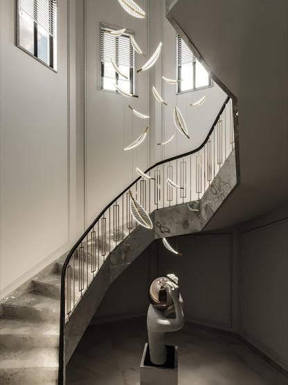 Leaf LED Chandelier ∅ 15.7″-Sylvia Space