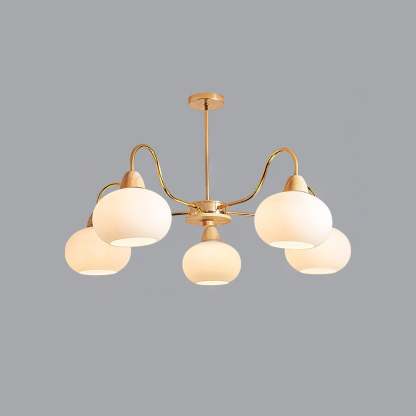 Glass Persimmon Chandelier with 3/5/6/8 heads-Sylvia Space
