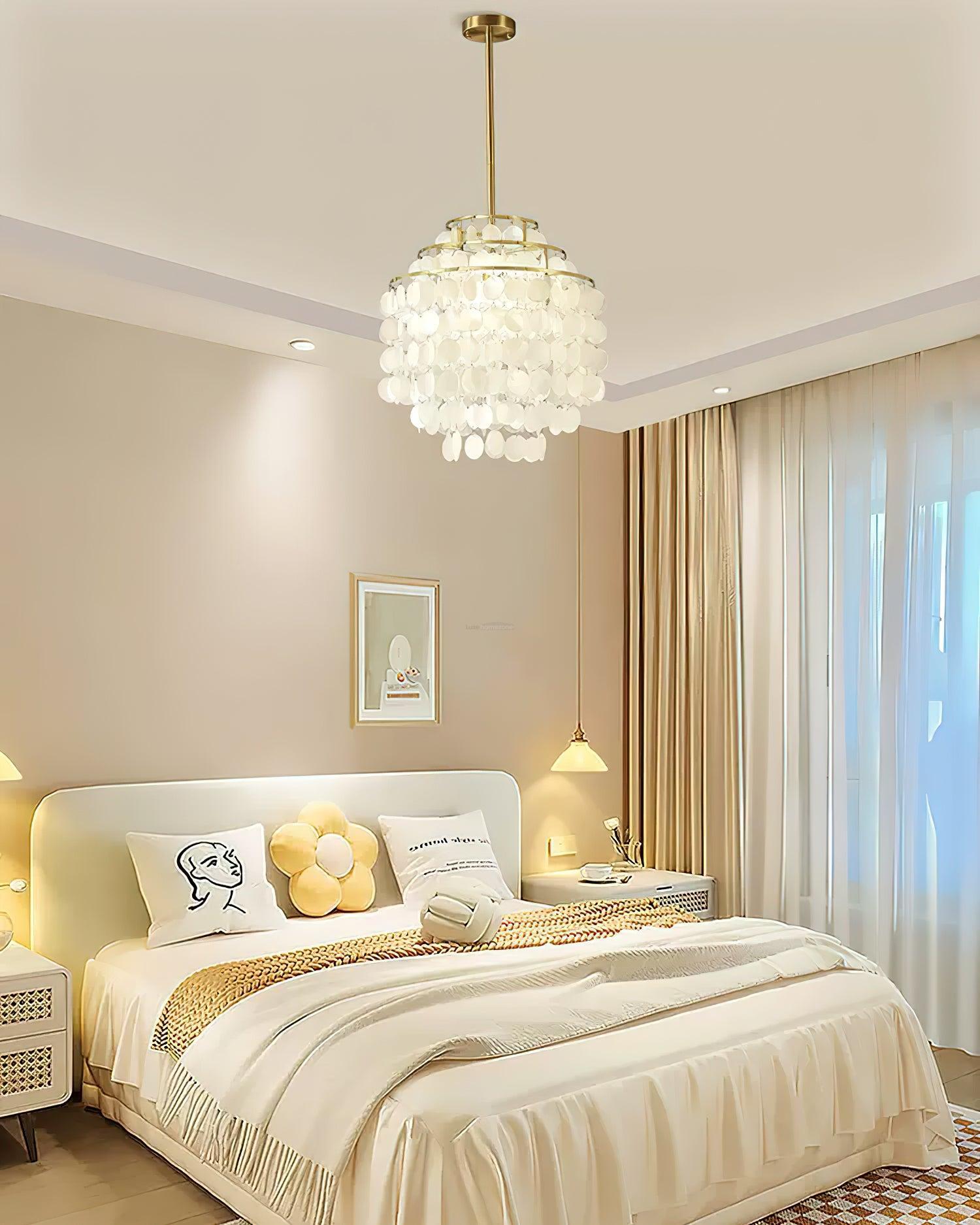 Round Shell Chandelier B with 2/3/4/5 layer-Sylvia Space