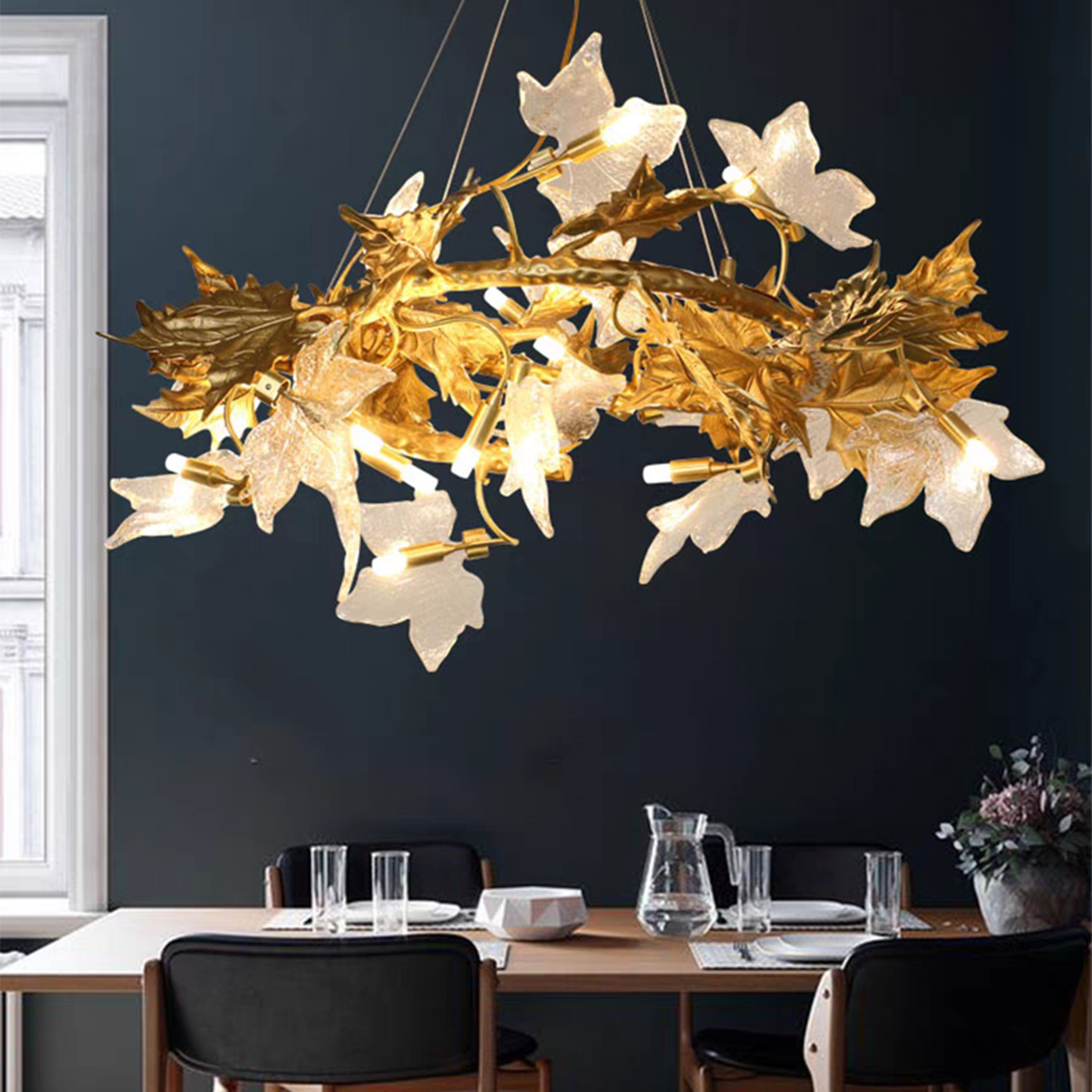 Leafy Dendritic Round Chandelier-Sylvia Space