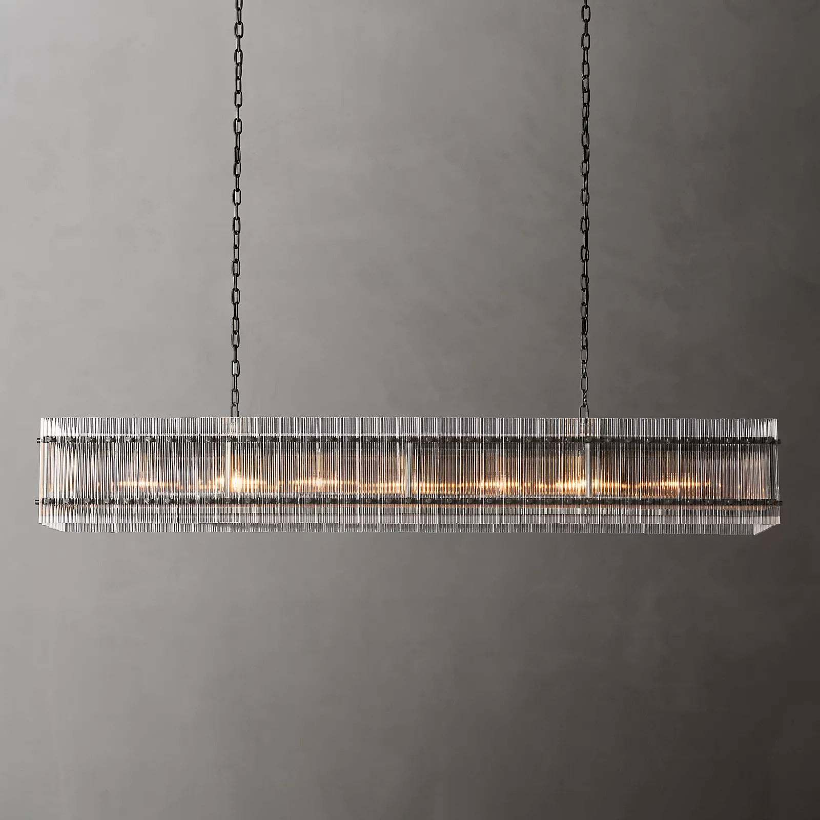 San Marc Handmade Glass Rectangle Chandelier 72"-Sylvia Space