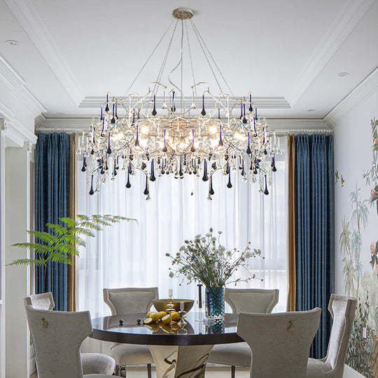 Lydia Crystal Raindrop Branch Chandelier, Modern chandelier Living Room-Sylvia Space