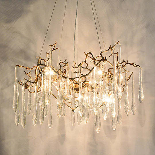 Jamie Modern Crystal Branch Chandelier for Dining Table-Sylvia Space