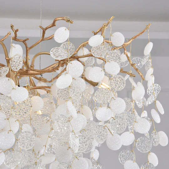 Hedda Linear Crystal Branch Chandelier For Kitchen Table-Sylvia Space