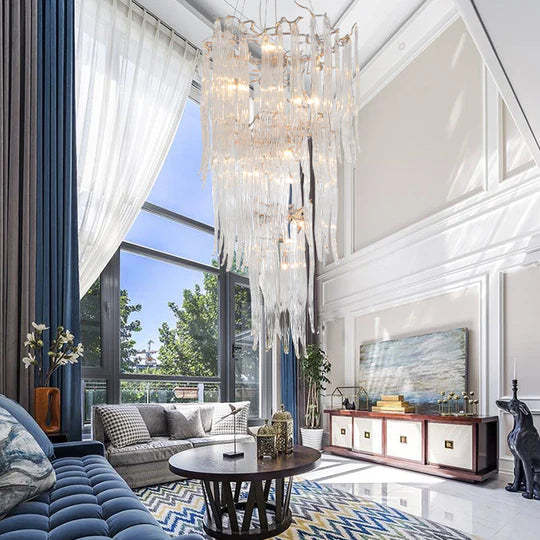 Kayla Branch Glass Chandelier, Home Decoration Lamp-Sylvia Space