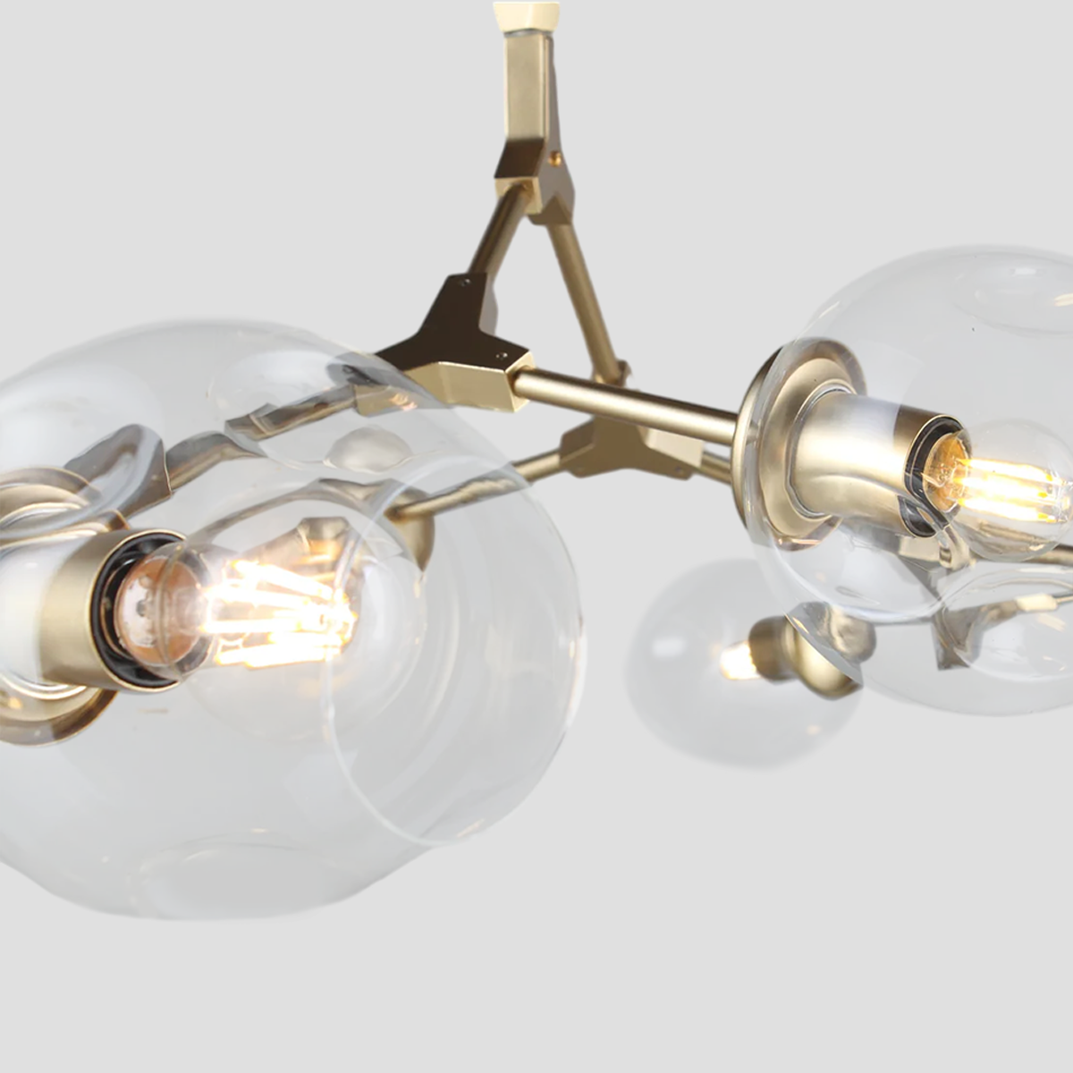 Metal Horizontal Globe Bubble Chandelier.-Sylvia Space