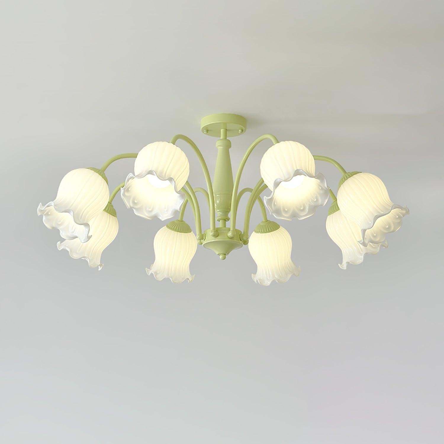 Trumpet Flower Chandelier with 4/5/6/8 heads-Sylvia Space