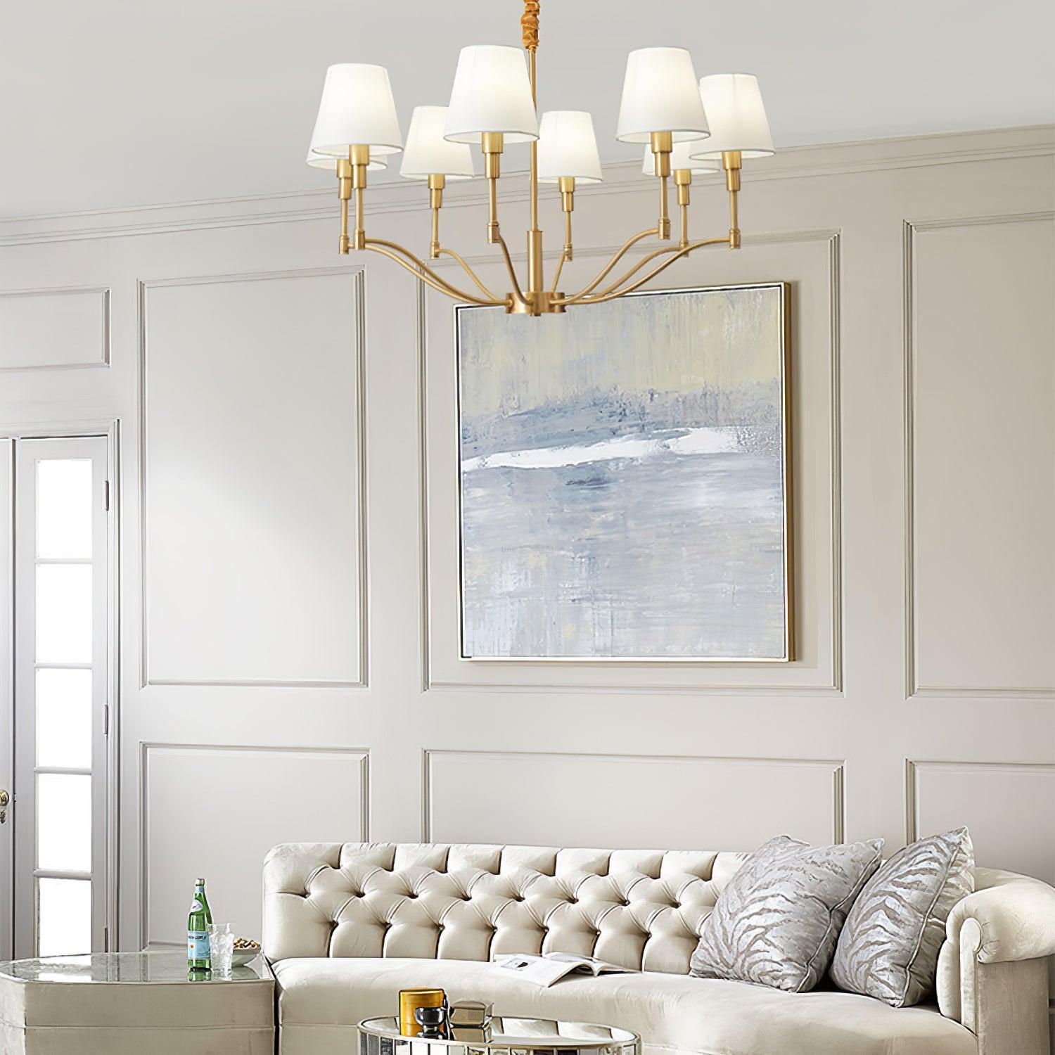 Meridian Mid Century Brass Chandelier with 3/5/8 heads-Sylvia Space