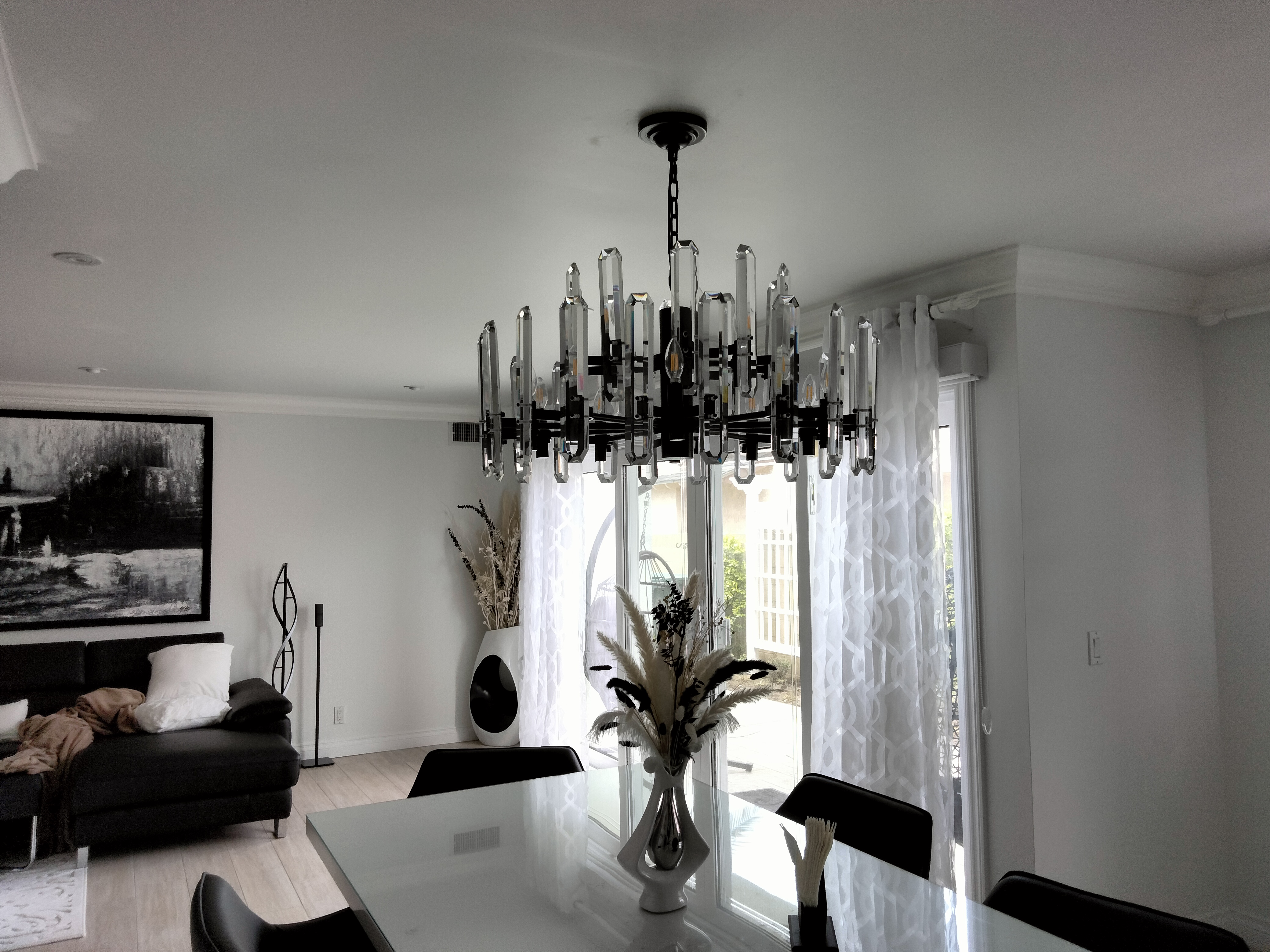 Bonnieo Faceted Crystal Round Chandelier 36"