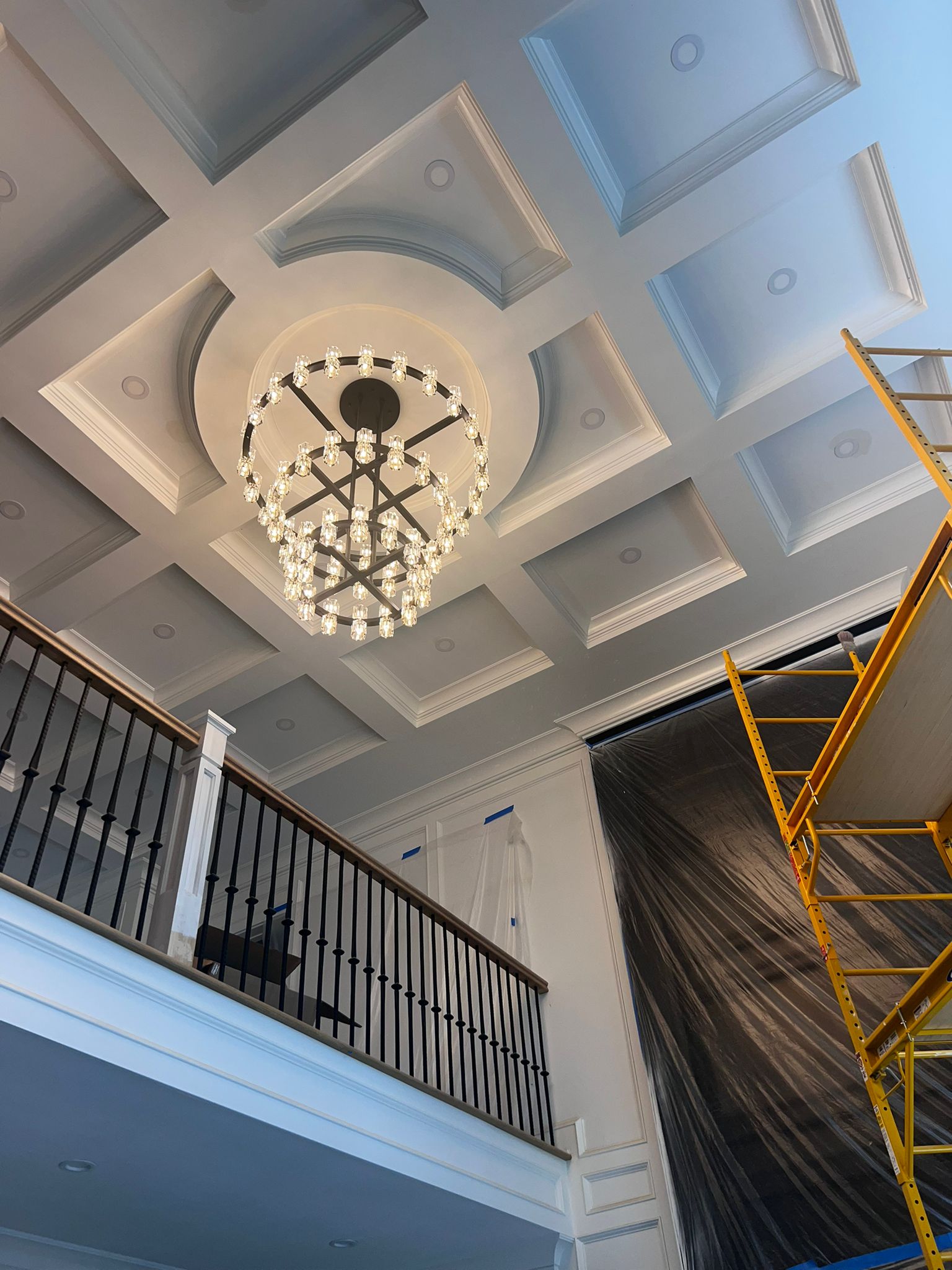 Arcardes Led Round Two-Tier Chandelier For Crystal Cup 60"