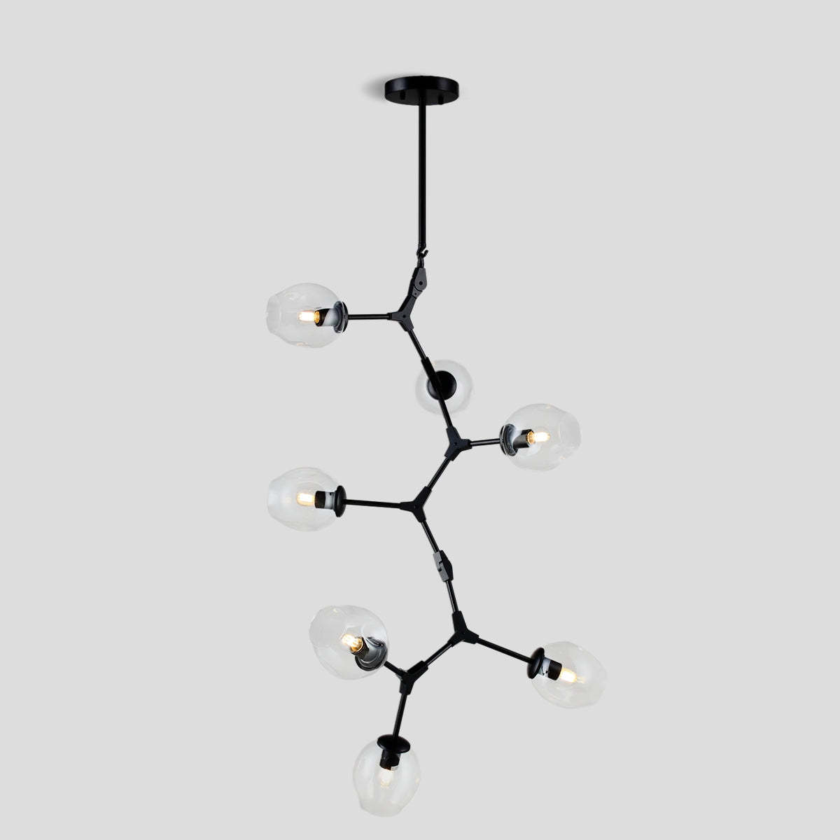 Metal Vertical Globe Bubble Chandelier.-Sylvia Space