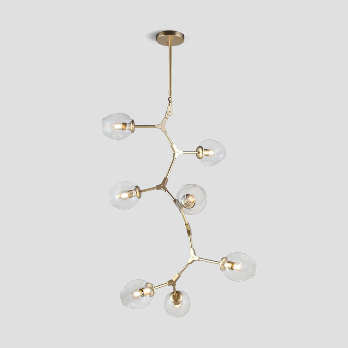 Metal Vertical Globe Bubble Chandelier.-Sylvia Space