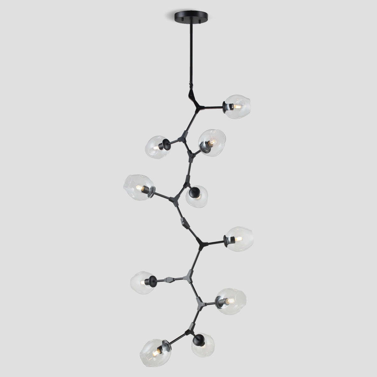 Metal Vertical Globe Bubble Chandelier.-Sylvia Space