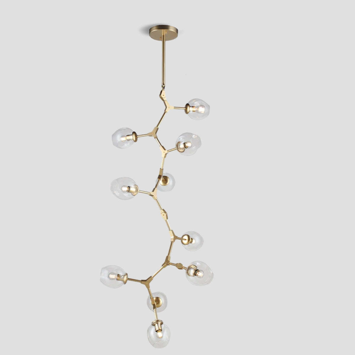 Metal Vertical Globe Bubble Chandelier.-Sylvia Space
