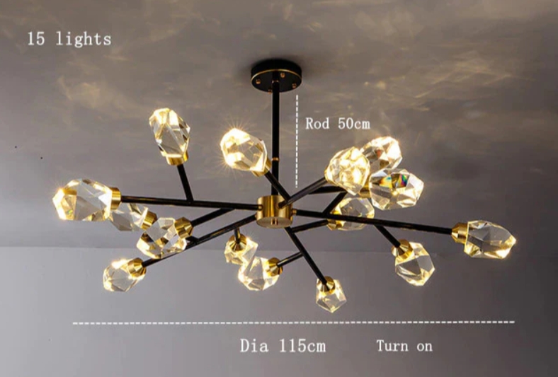 Branch With Diamond Crystal Chandelier