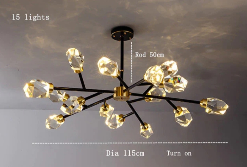 Branch With Diamond Crystal Chandelier