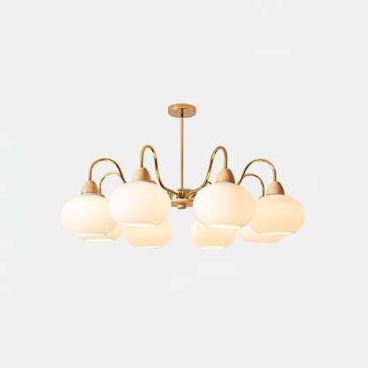 Glass Persimmon Chandelier with 3/5/6/8 heads-Sylvia Space