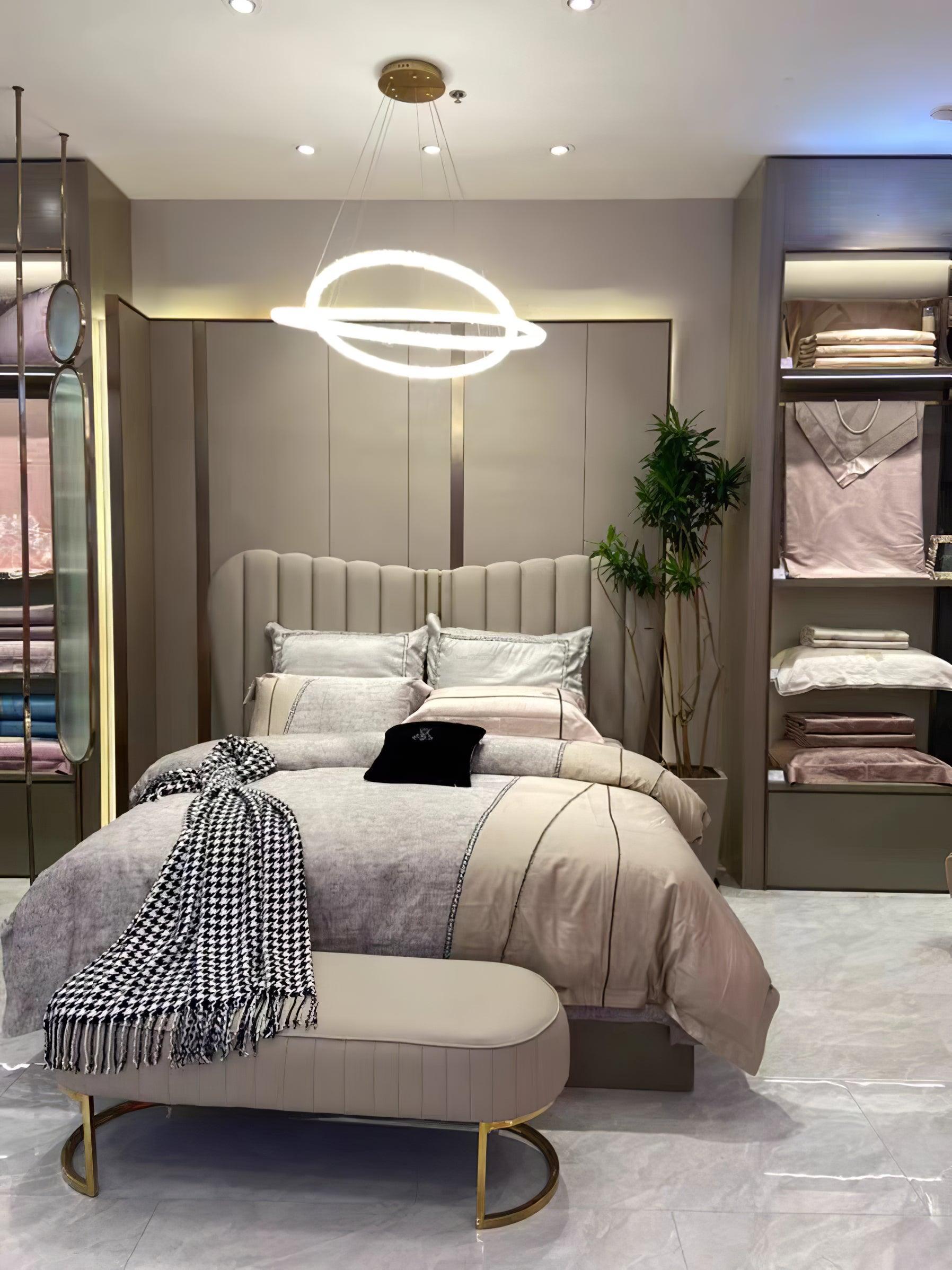 Crystal Ring Chandeliers-Sylvia Space