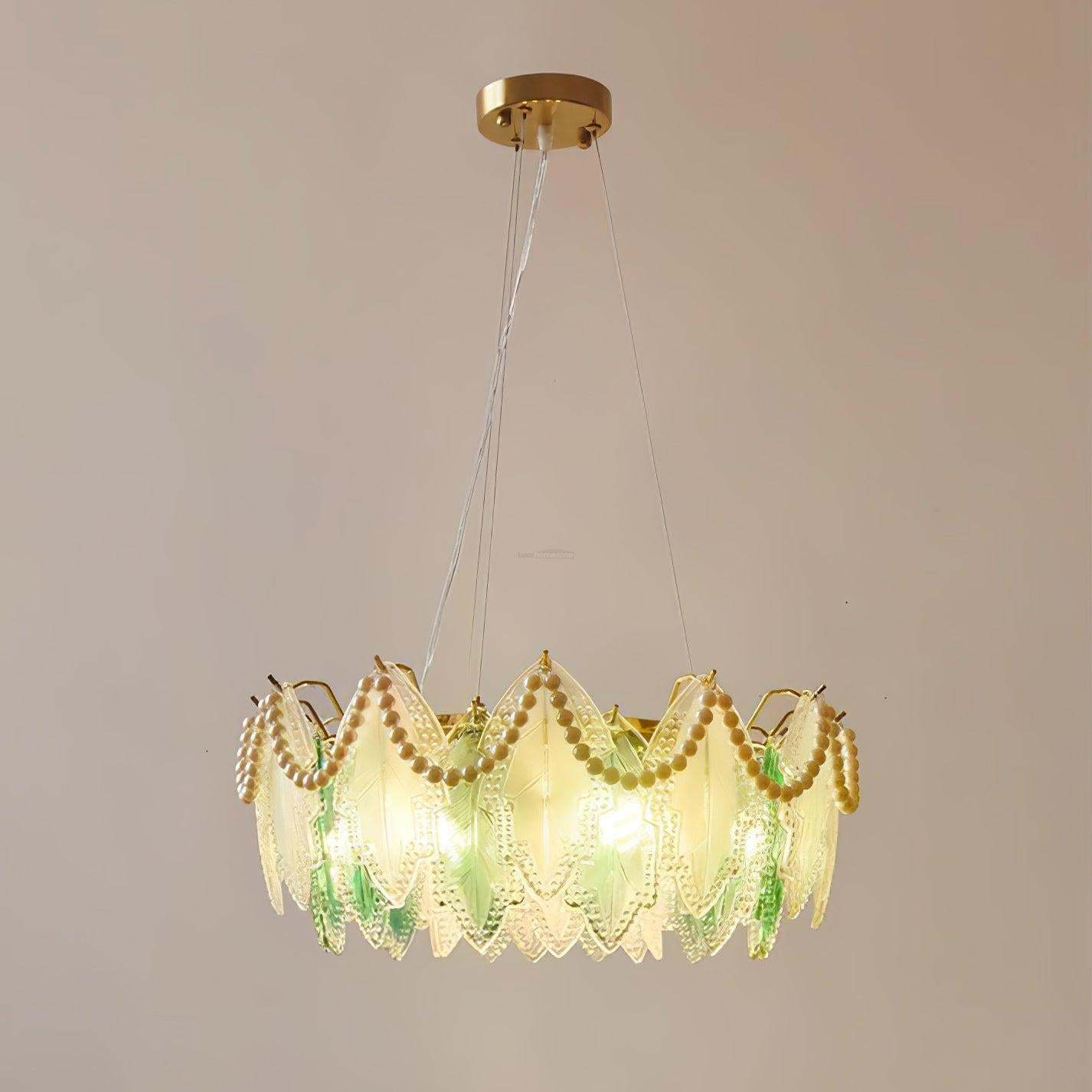 Maple Leaf Type Glass Chandelier-Sylvia Space