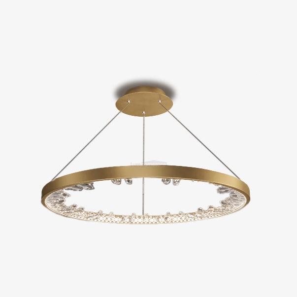 Luxury Circle Crystal Chandelier ∅ 15.7″-Sylvia Space