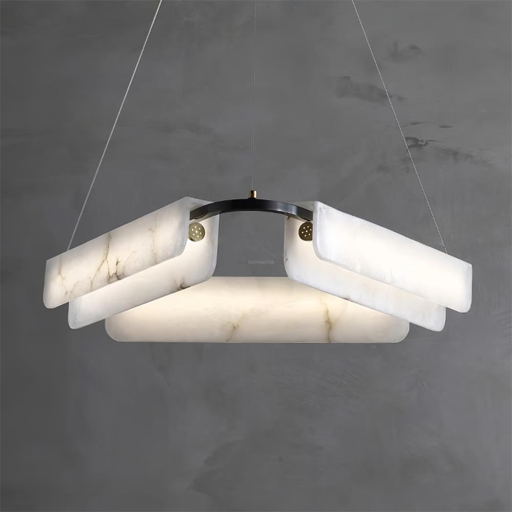 Delia Alabaster Chandelier ∅ 23.6″/∅ 31.5″-Sylvia Space