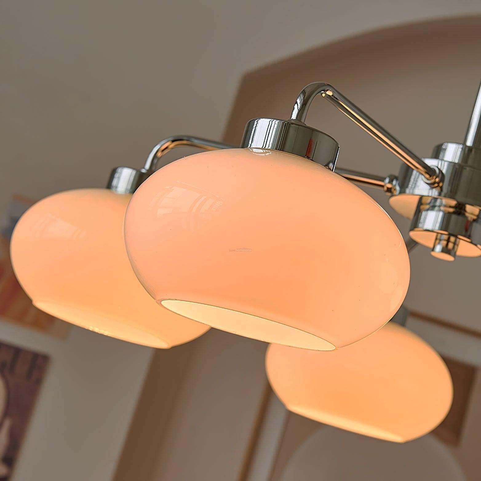 Oval Persimmon Chandelier ∅ 21.7″-Sylvia Space