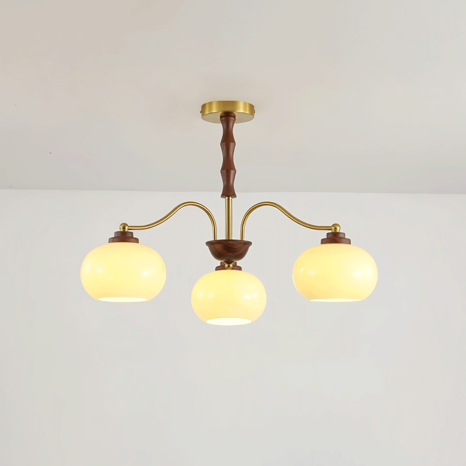 Persimmon Glass Globe Chandelier with 3/5/8 heads-Sylvia Space