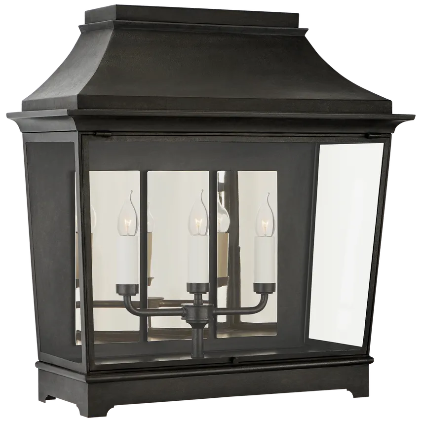 Rosedaled Classic Wide 3/4 Wall Lantern-Sylvia Space