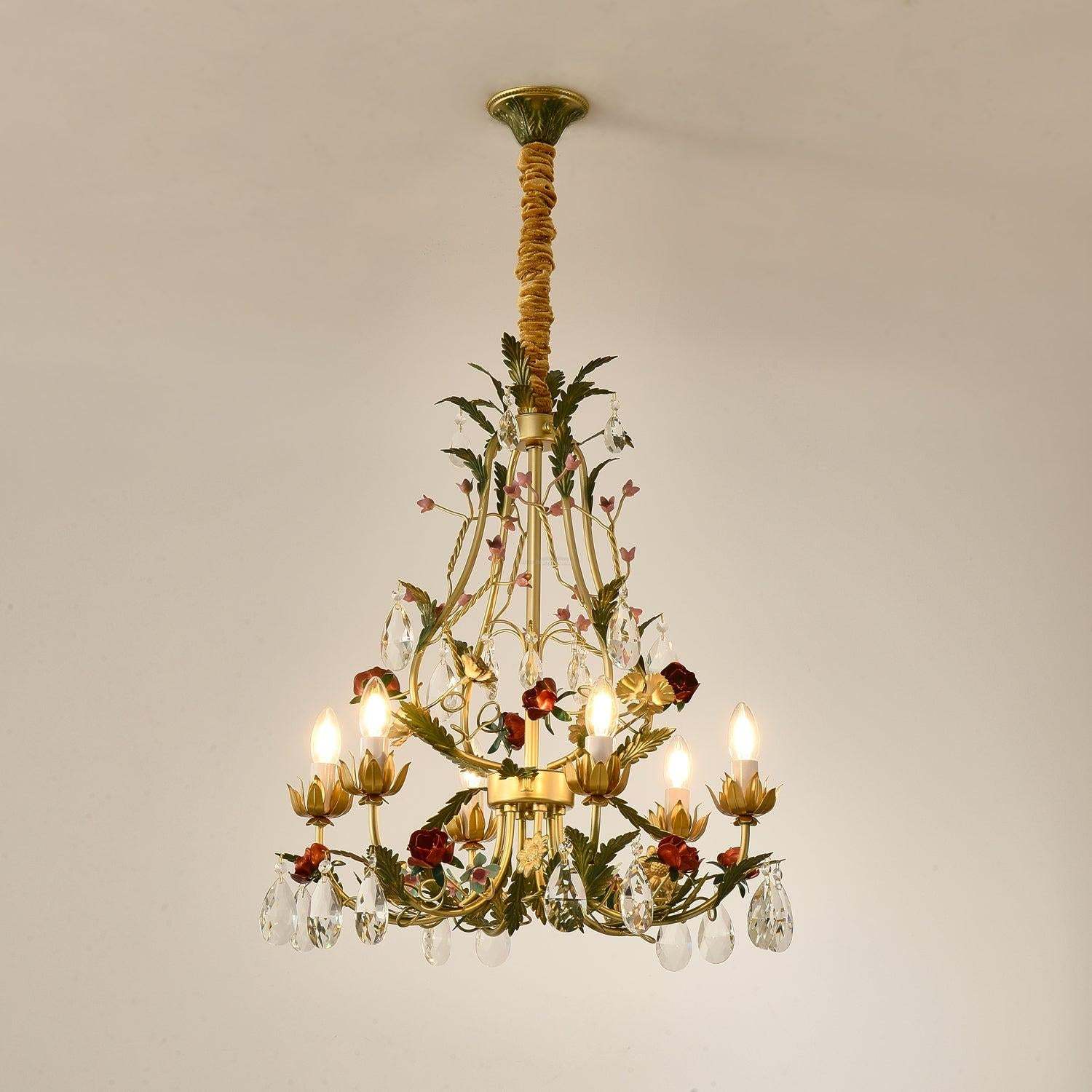 Rose Love Chandelier with 6/8 heads-Sylvia Space