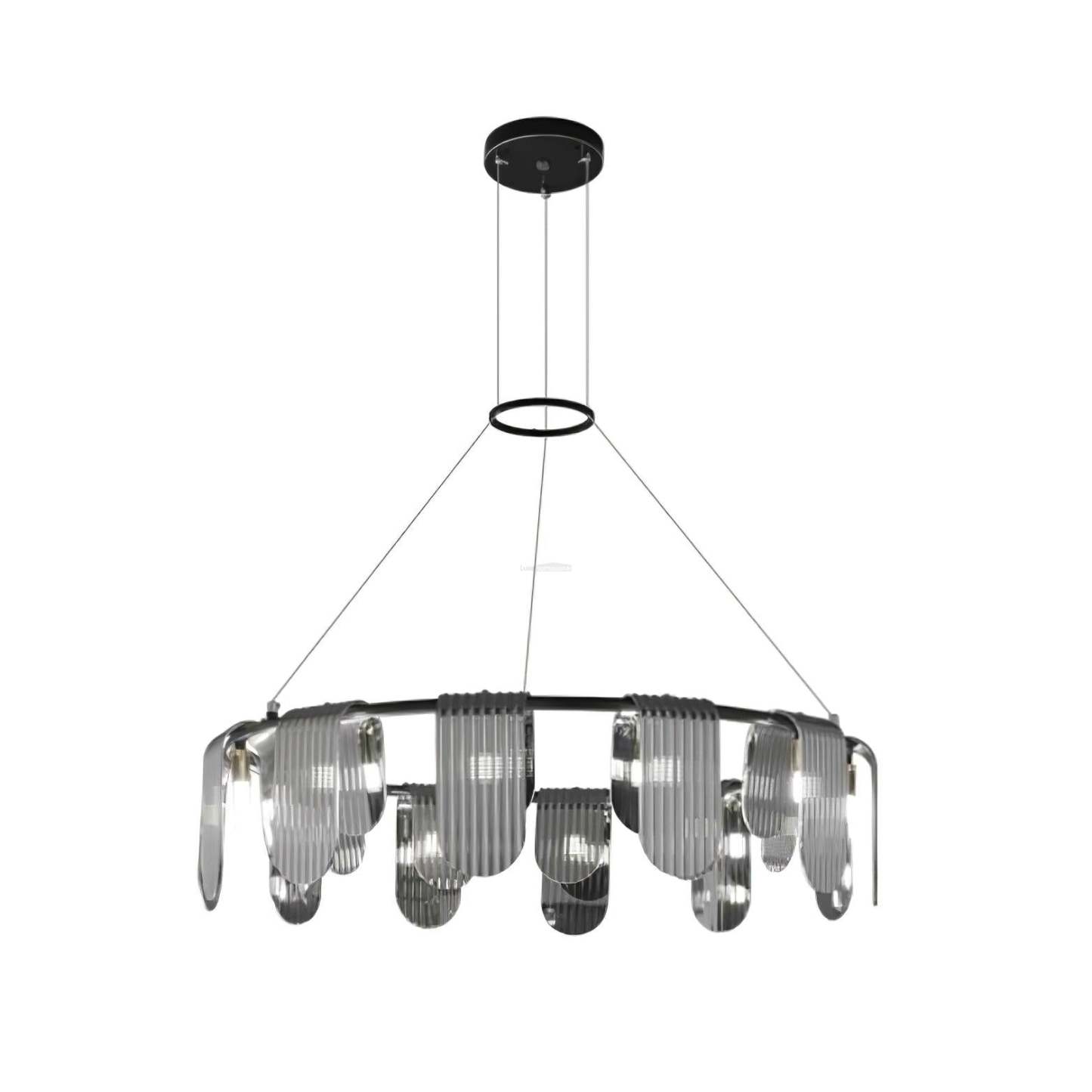 Folioles Brass Chandelier with 6/9/12 lamps-Sylvia Space