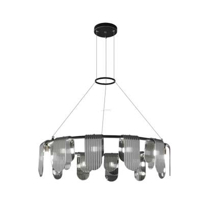 Folioles Brass Chandelier with 6/9/12 lamps-Sylvia Space