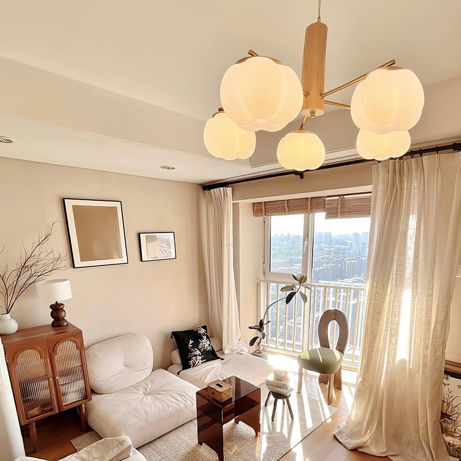 Cotton Balls Round/Linear Chandelier-Sylvia Space
