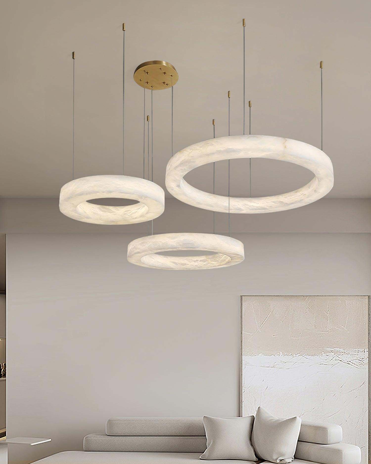 Marika Alabaster Ring Chandelier-Sylvia Space