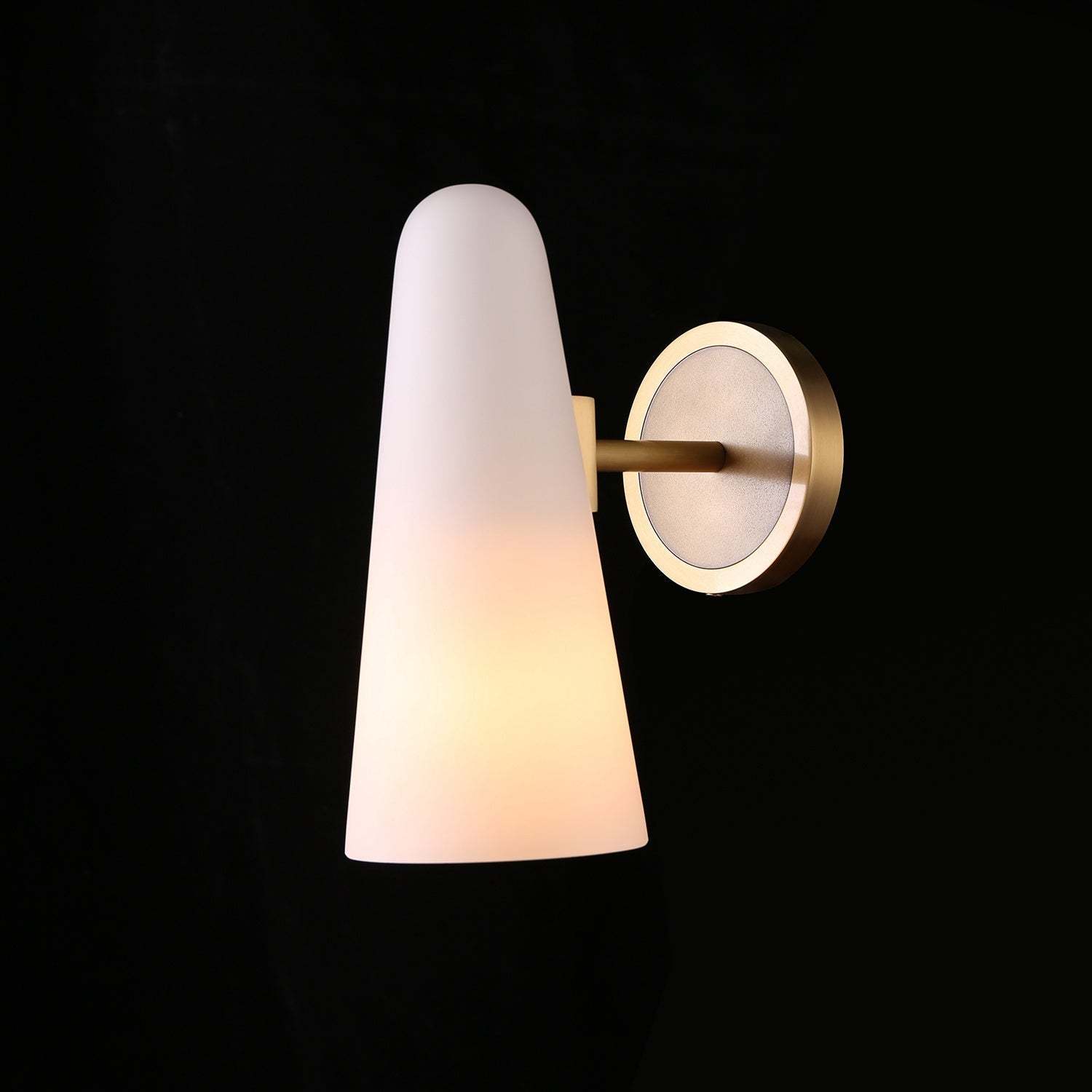 Gloria White Ceram Shade Wall Sconce-Sylvia Space