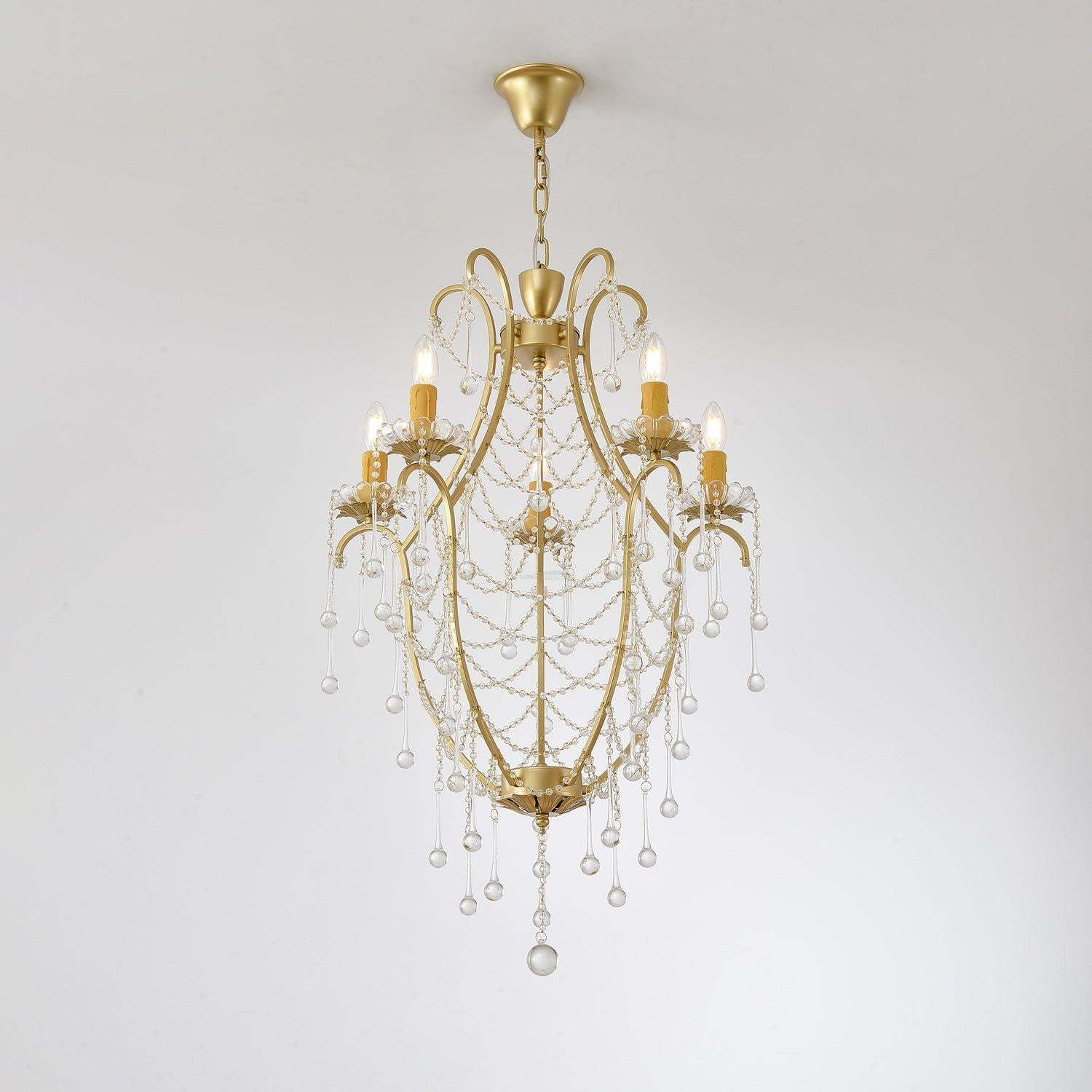 Crystal Birdcage Chandelier Φ 21.7″-Sylvia Space