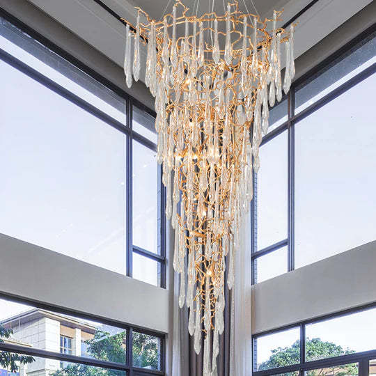 Quinn Branch Crystal Chandelier H 94.49", Modern Lighting-Sylvia Space