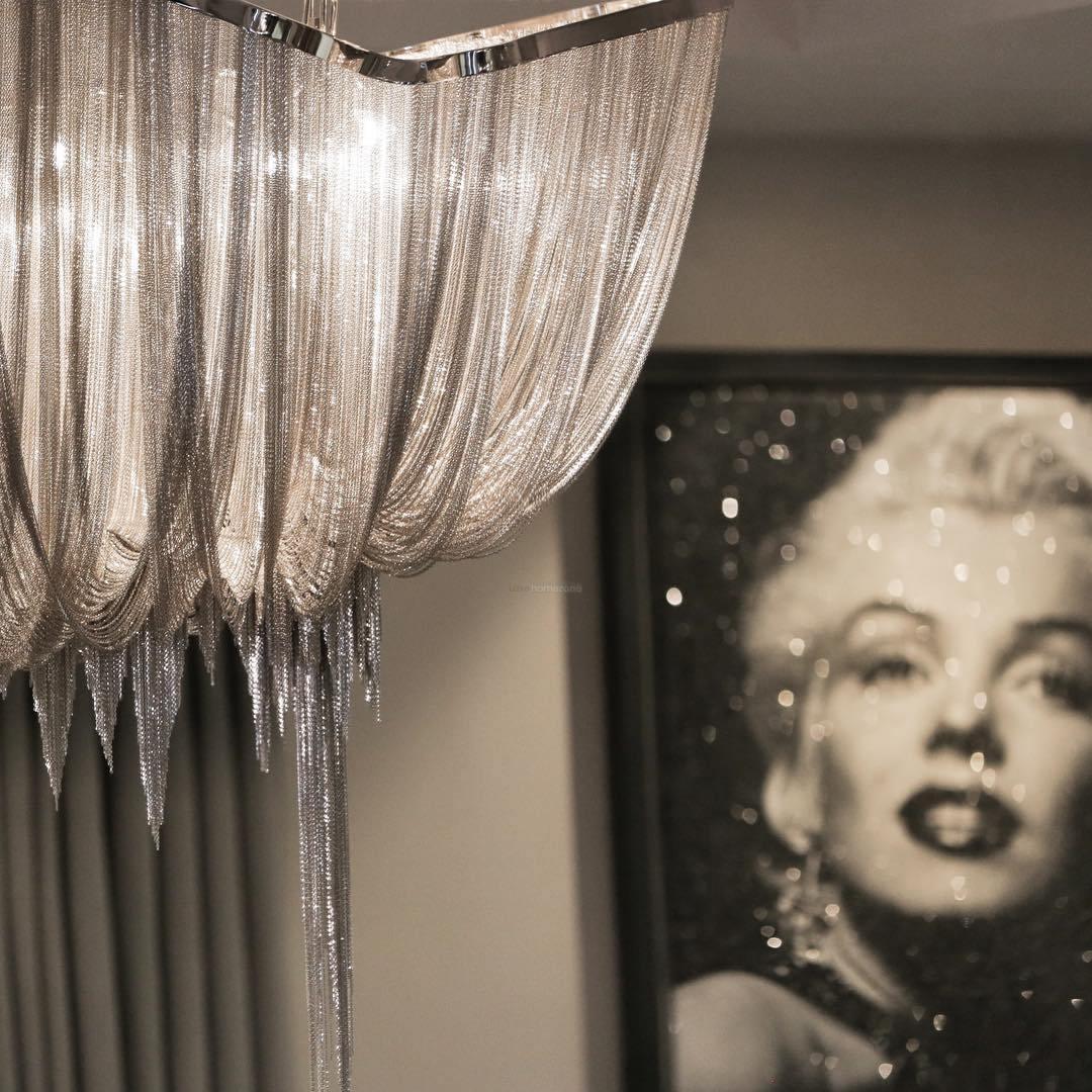 Shimmering Chandelier with Chains-Sylvia Space