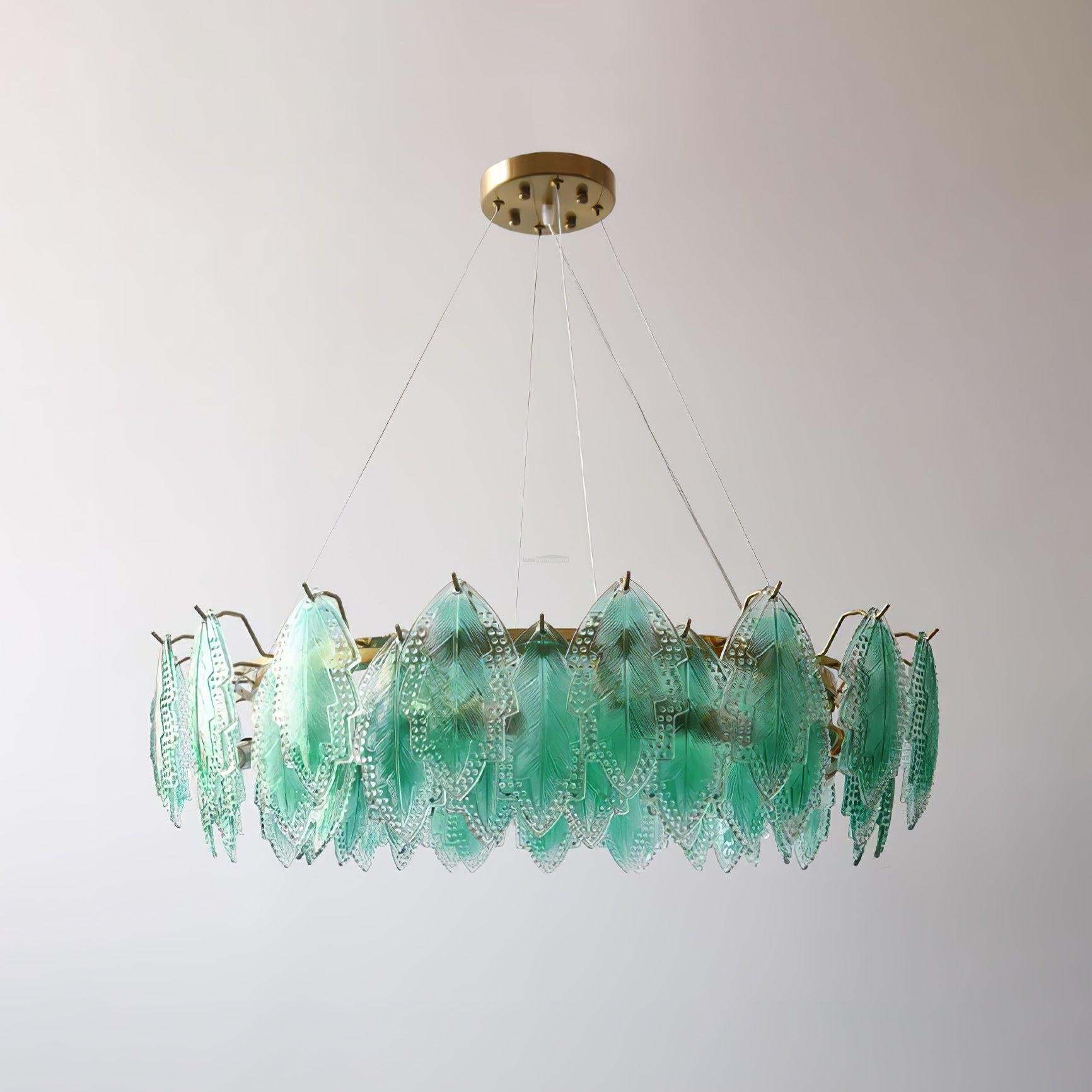 Maple Leaf Type Glass Chandelier-Sylvia Space