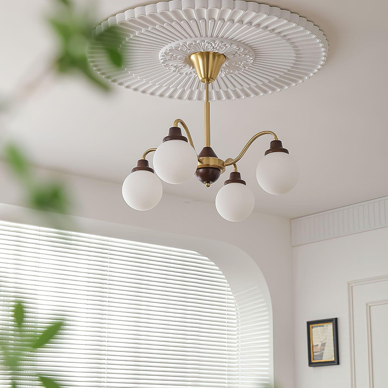 Solid Wood Magic Bean Chandelier with 4/6/8 heads-Sylvia Space