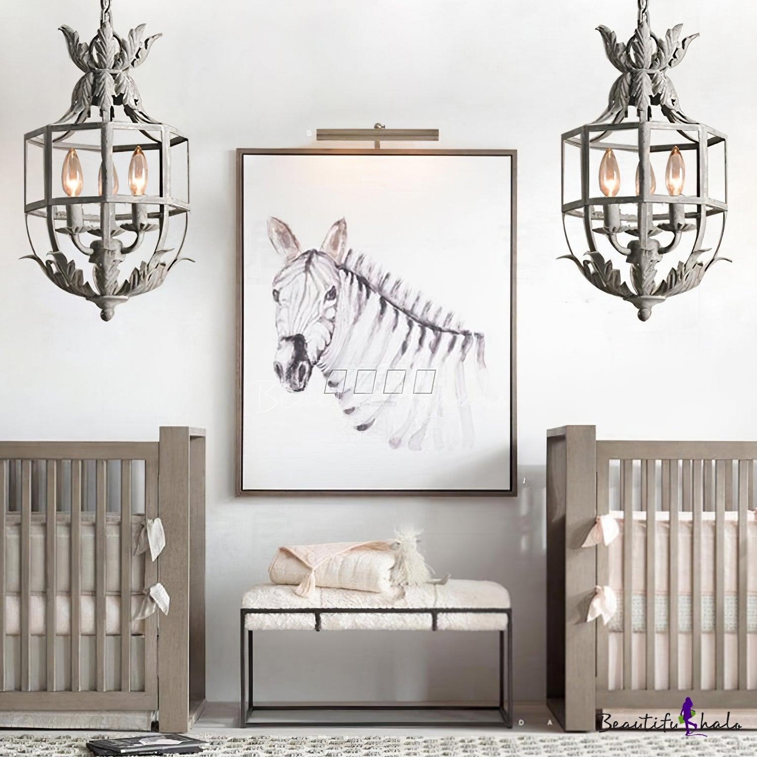 Lustre Retro Cage Chandelier Φ 11″-Sylvia Space