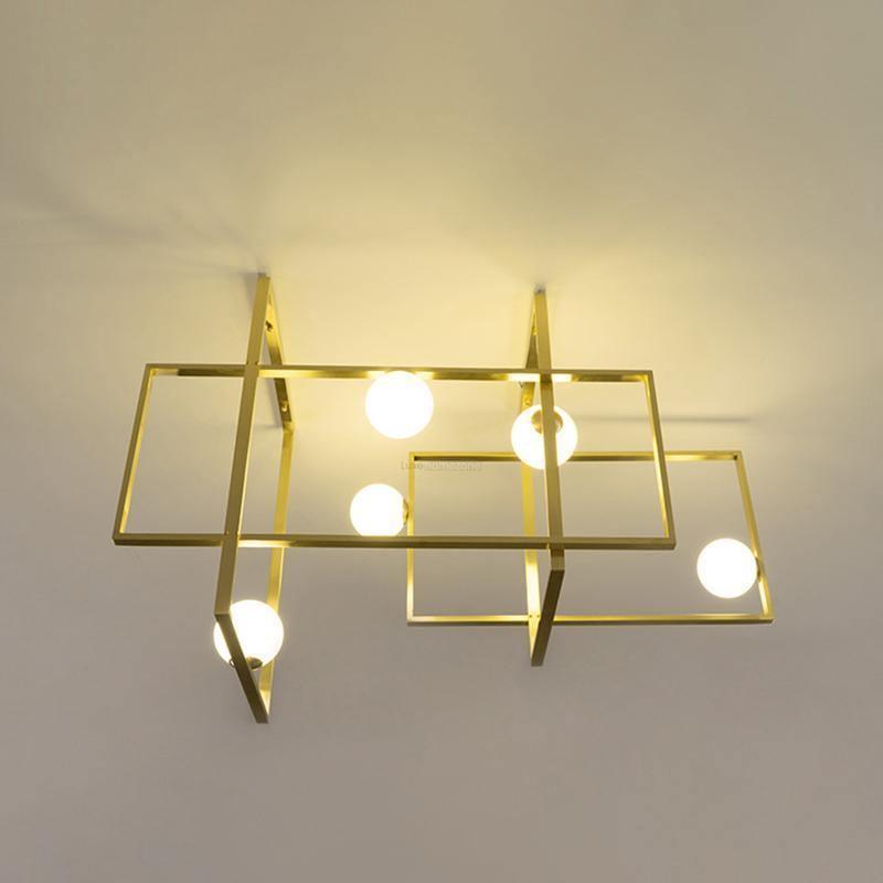 Mondrian Glass Ceiling Light L 47.2″-Sylvia Space