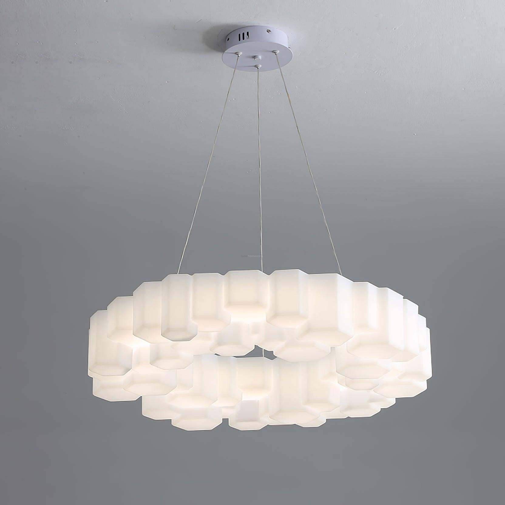 Honeycomb Chandelier ∅ 26.7″-Sylvia Space