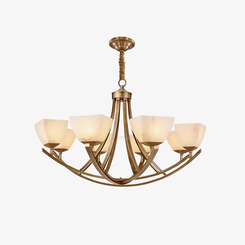 Dover Brass Chandelier with 8 heads-Sylvia Space