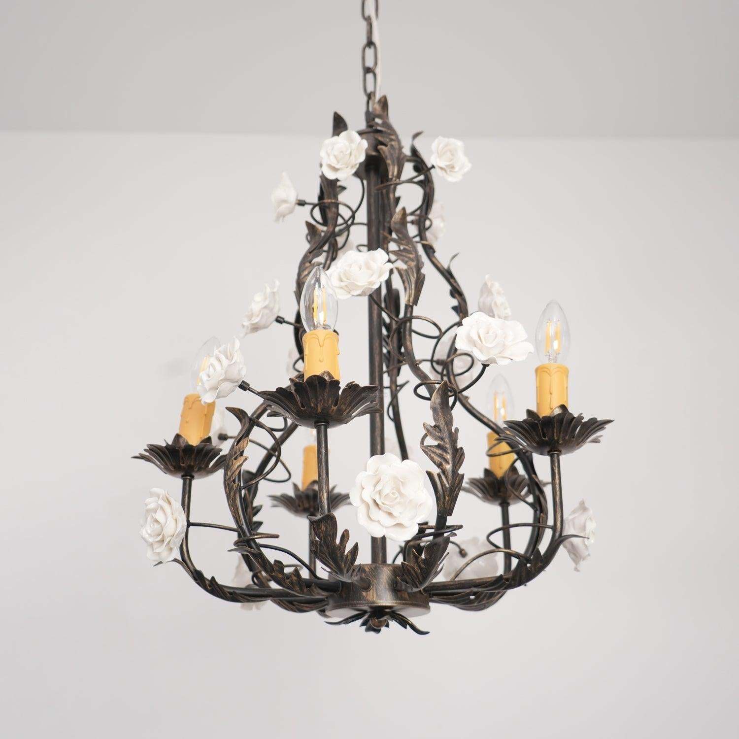 Florentine Rose Garden Chandelier with 5/6 heads-Sylvia Space