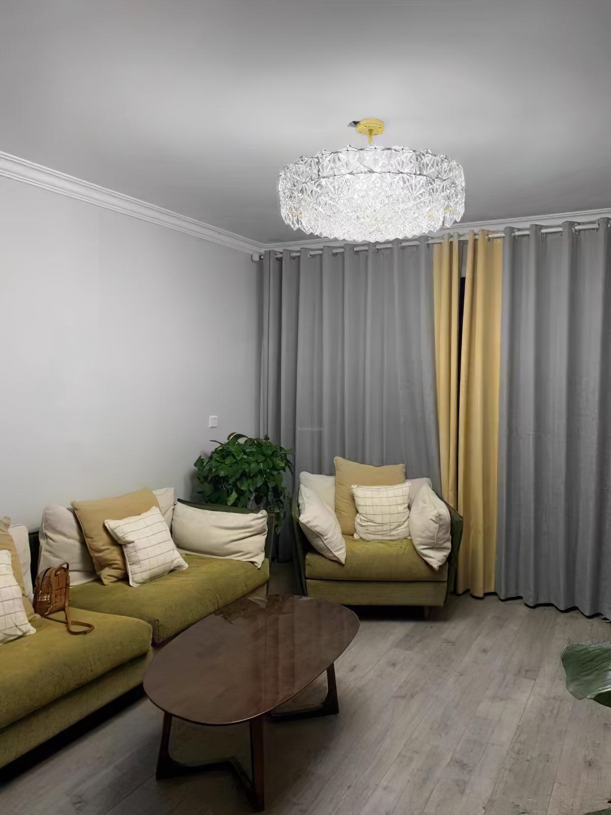 Snowflake Glass Chandelier Φ 19.7″~31.5''-Sylvia Space