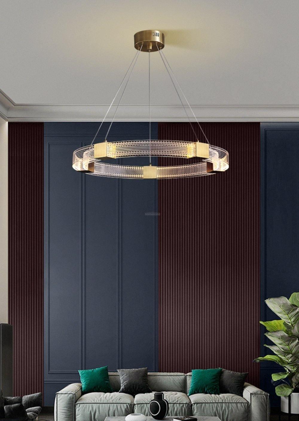 Parallel Ring LED Chandelier ∅ 25.6″-Sylvia Space