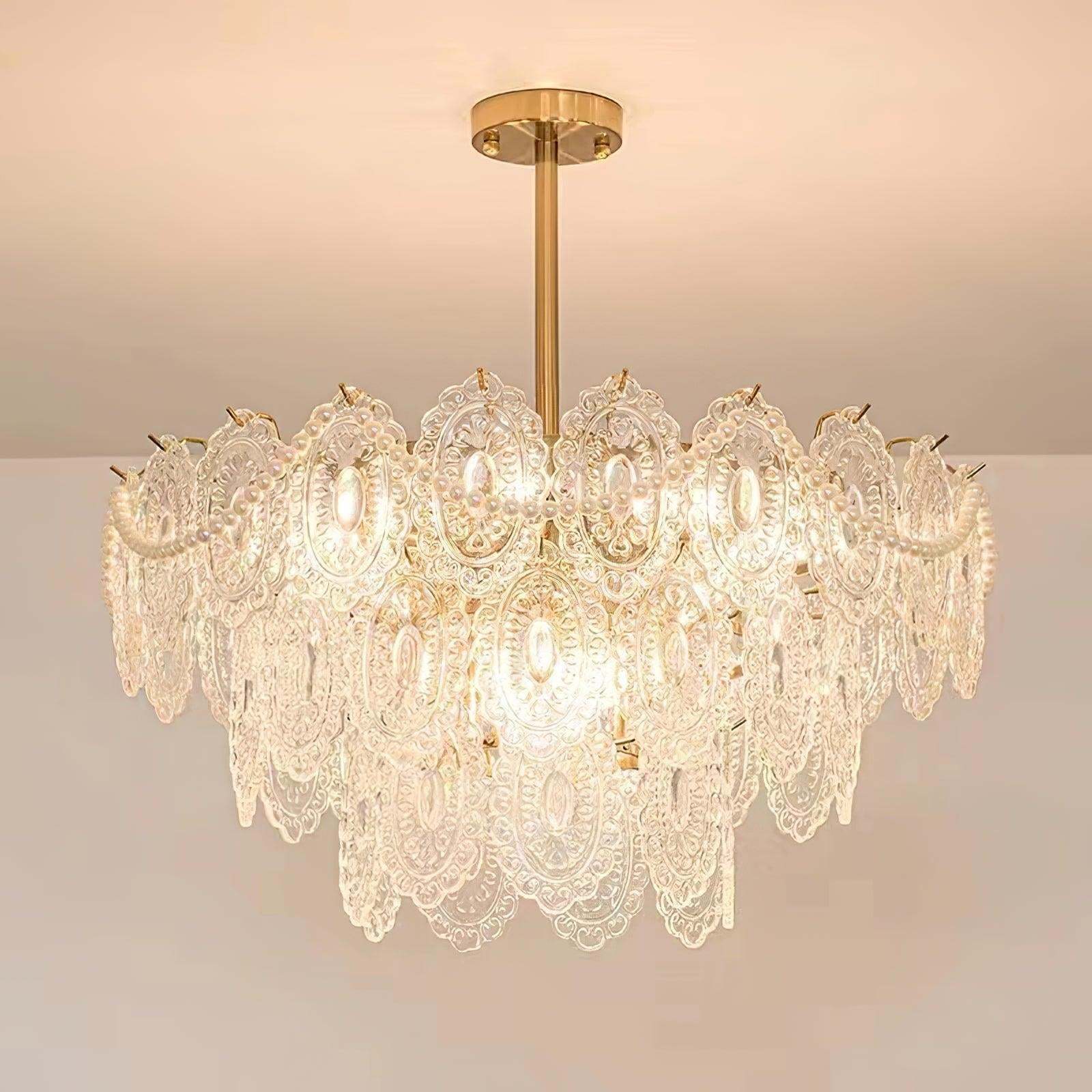Wave Pearl Style Chandelier-Sylvia Space