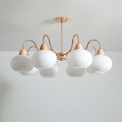 Glass Persimmon Chandelier with 3/5/6/8 heads-Sylvia Space
