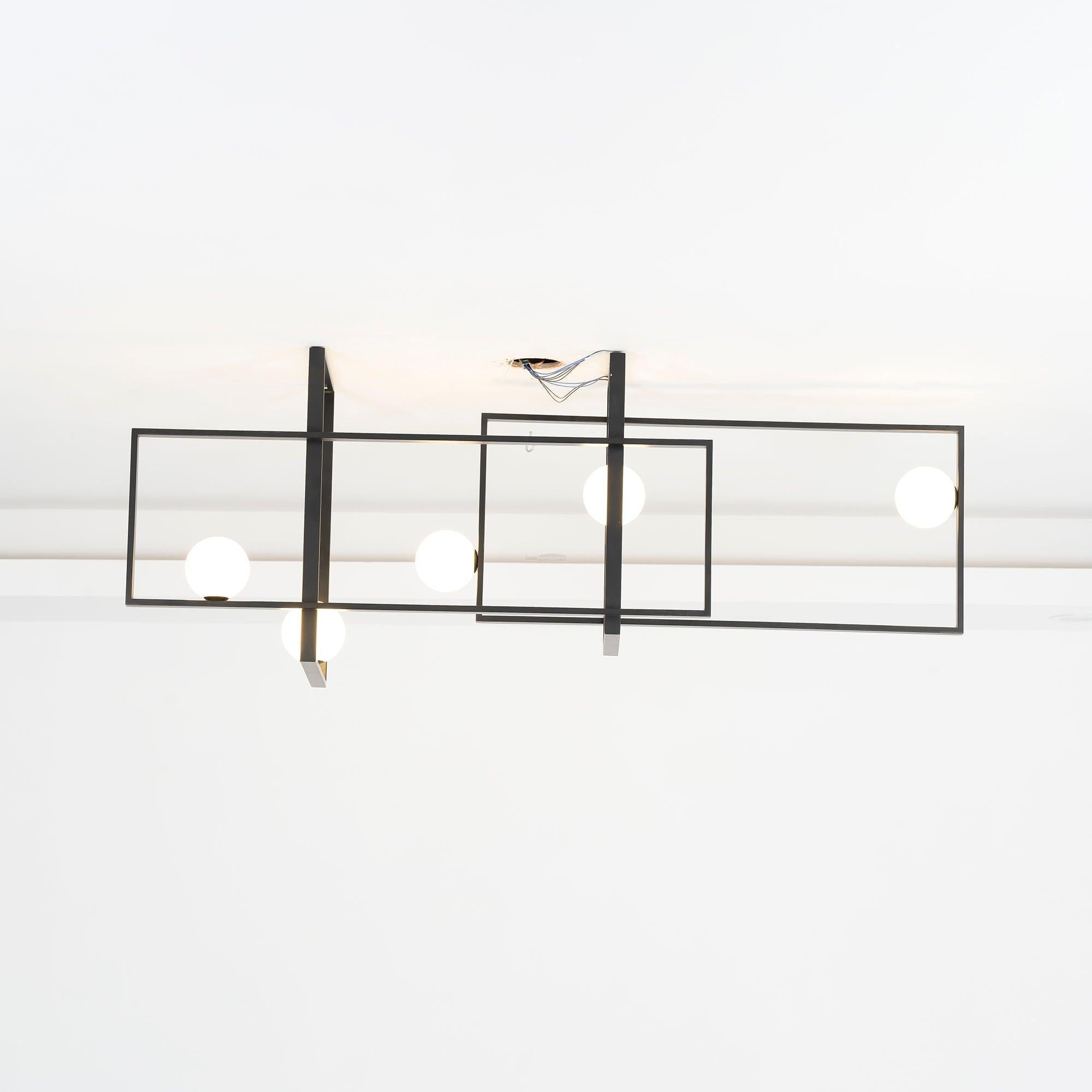 Mondrian Glass Ceiling Light L 47.2″-Sylvia Space